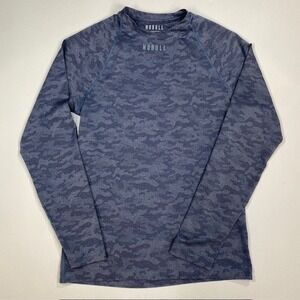 NOBULL‎ Camo Long Sleeve Athletic Shirt Men's Size S Blue